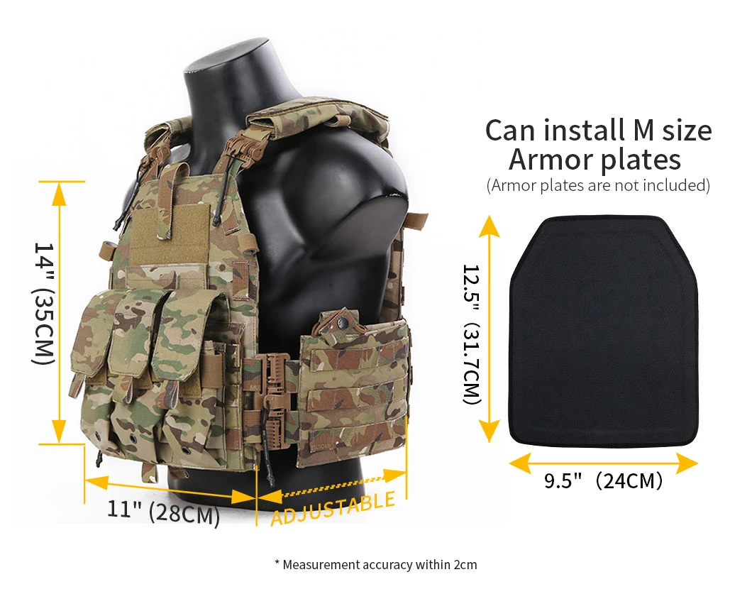 Emersongear 500d Cordura Nylon Quick Release Tactical Combat Vest Tactical Gear Multicam Plate Carrier Vest