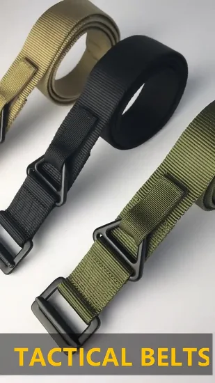 Heavy Duty OEM ODM réglable personnalisé style armée de police ceinture de combat en plein air en nylon élastique polyester sangle tactique ceintures de style militaire