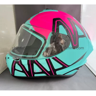 Nouveau casque de moto intégral ABS de conception avec certification ECE 22.06