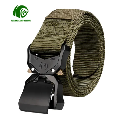 Kango – ceinture tactique d'extérieur, robuste, universelle, réglable, en Nylon, Style militaire, avec Clip d'engrenage à dégagement rapide en métal